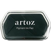 artoz Stempelkissen Pigment Ink Pad schwarz 9,0 x 6,0 cm von artoz