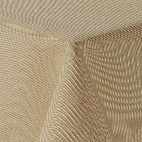 Leinen Optik Tischdecke Eckig 130x340 cm Beige Sand Natur · Eckig Farbe, Form und Größe wählbar mit Lotus Effekt - Wasserabweisend von artshop24