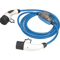 as-Schwabe MODE 3 mit ROCO Stromzähler Ladekabel für Elektroautos Typ 2 auf Typ 2 blau 230 V, 16 A, 3,6 KW, 5,0 m von as-Schwabe