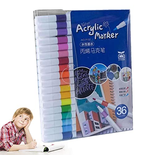 astound Acrylfarben-Marker-Set | Schnell trocknende Doodle Malstifte,Farbmarker-Set für Keramik, Becher, Stoff, Festgeschenke für Osterei und Weihnachtsstrumpf von astound