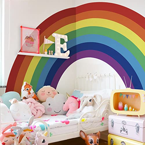 astrkiz Bunt Regenbogen Wandtattoo Großer 210 x 118 cm, Selbstklebend Wandtattoo Regenbogen für Babyzimmer Schlafzimmer kinderzimmer deko, Wasserfest PVC Wandsticker hell von astrkiz