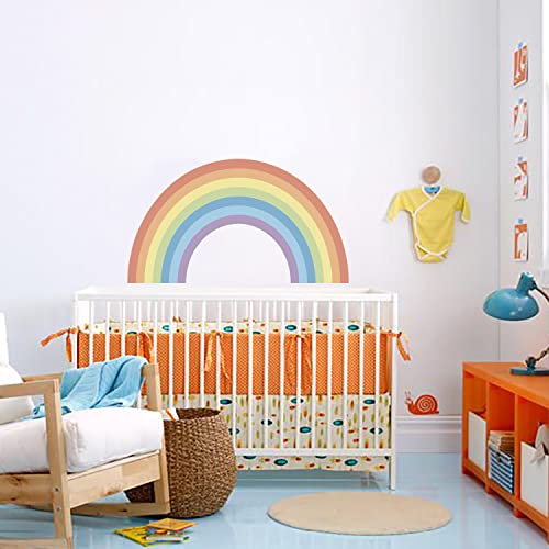 astrkiz Bunt Regenbogen Wandtattoo Großer 96 x 54 cm, Selbstklebend Wandtattoo Regenbogen für Babyzimmer Schlafzimmer kinderzimmer deko, Wasserfest PVC Wandsticker Boho von astrkiz