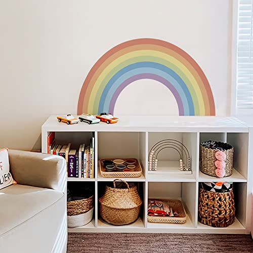 astrkiz Bunt Regenbogen Wandtattoo Großer 96 x 54 cm, Selbstklebend Wandtattoo Regenbogen für Babyzimmer Schlafzimmer kinderzimmer deko, Wasserfest PVC Wandsticker Boho von astrkiz