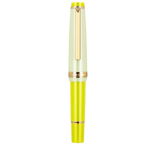 JinHao 82 Green Lemon Füllfederhalter mit feiner Feder, kurzer Acryl-Mini-Taschenstift mit Konverter von atokiss