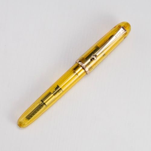 Jinhao 9013 Füllfederhalter DaDao Serie #8 Herzschlag Feder Büro Schreibtinte Stift mit Konverter (feine Feder, Herbstgelb) von atokiss