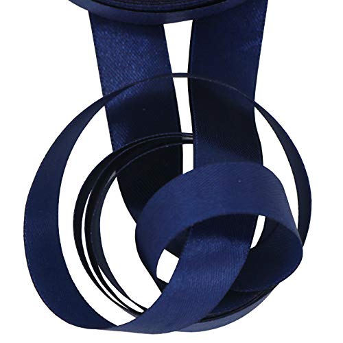 aufodara 22 Meters Schleifenband Geschenkband Satinband 20 mm breit Dekoband Satin Bastelband für DIY Craft Hochzeit Party Geschenk Verpackung (Marineblau, 4/5 Inch - 24 Yards) von aufodara