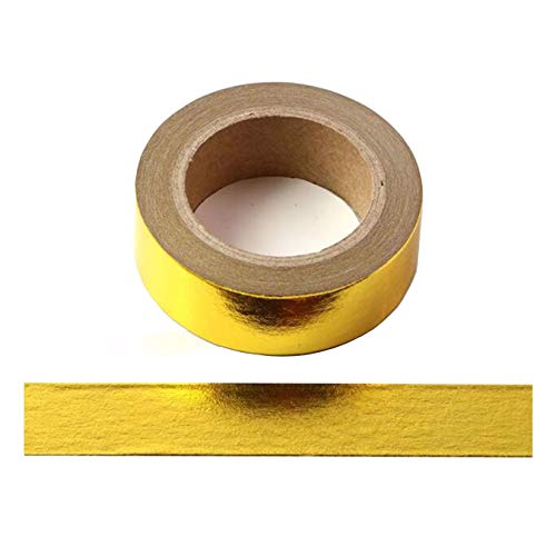 aufodara 2 Rollen 10m x 15mm Washi Tape Set Deko Klebeband Glitter Metallic Goldfarbe DIY Scrapbook Basteln (Gold) von aufodara