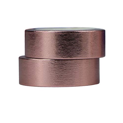 2 Rollen 10m x 15mm Washi Tape Set Deko Klebeband Glitter Metallic Goldfarbe DIY Scrapbook Basteln (Rosegold) von aufodara