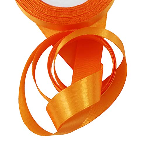 aufodara 22 Meters Schleifenband Geschenkband Satinband 20 mm breit Dekoband Satin Bastelband für DIY Craft Hochzeit Party Geschenk Verpackung (Orange, 4/5 Inch - 24 Yards) von aufodara