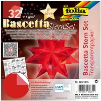 Bascetta-Stern Set "Transparentpapier", Rot - Ø 20 cm von Rot