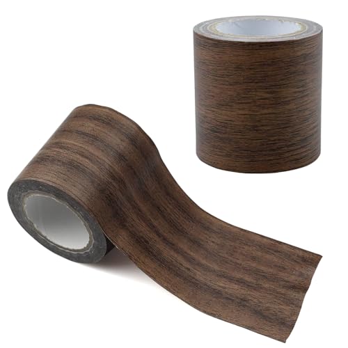 aupawdy 1 Stück Klebeband Holzoptik Klebeband Reparatur Boden Dunkelbraun Boden Klebeband Holzoptik Reparatur Klebeband Möbel Klebeband Holzoptik Eiche für Küche, Badezimmer, Wand, Möbel Adhesive Tape von aupawdy