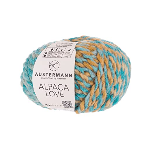 Alpaca Love - Alpaka Wollmischung mit Farbverlauf - Lauflänge ca. 60m je 50g Wollknäuel Farbe 03 - Country von austermann