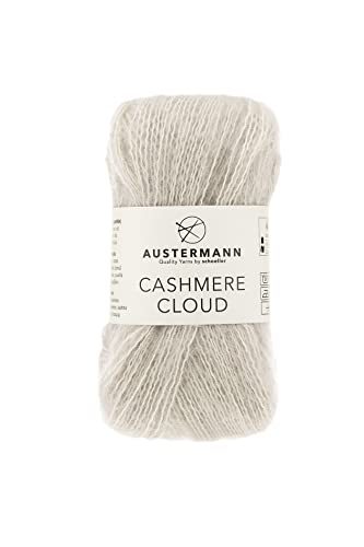 austermann CASHMERE CLOUD - Kaschmir Wollmischung zum Stricken - Lauflänge 180m je 25g Knäuel Farbe 02 - BEIGE von austermann