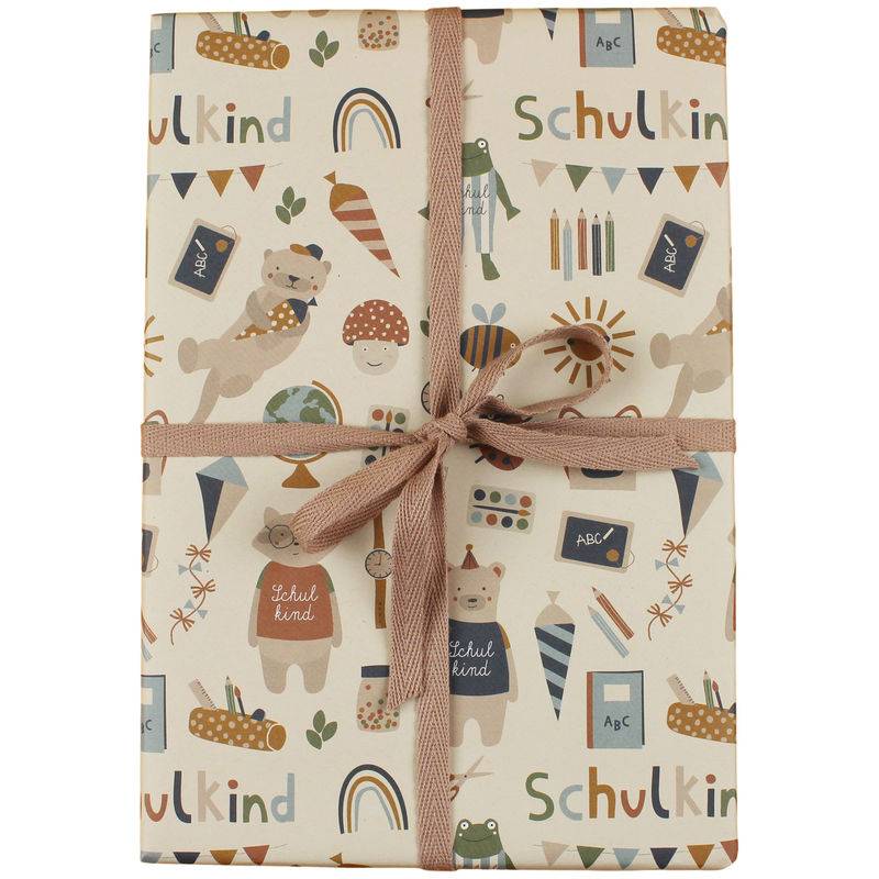 Geschenkpapier Schulkind - Nature Kids (50X70) 3Er Set von ava&yves