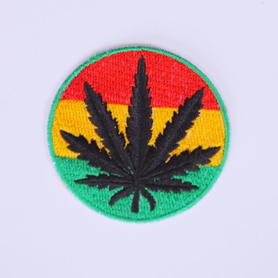 Aufnäher für Kleidung Bügelbild Aufbügler Iron on Patches Applikation Aufnäher marihuana Aufnäher Hanfblatt von b2see