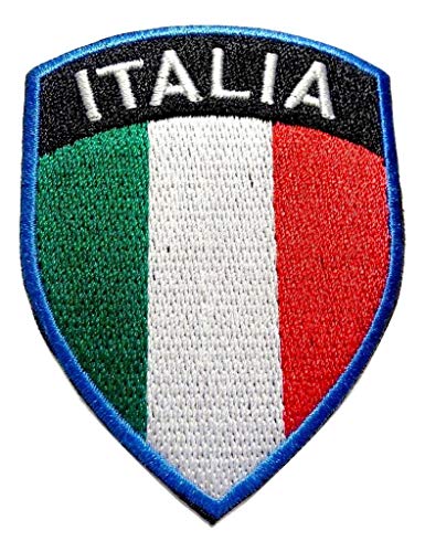 b2see Iron on Bügel Aufnäher Fahne Patches Flicken Aufbügler Bügelbild Applikation Sticker-Ei Flagge Italien 7 x 5,8 cm von b2see