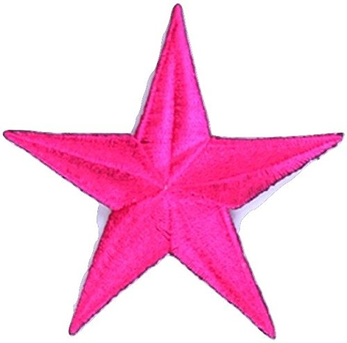 Stern Aufnäher Aufbügler Flicken Bügelbilder Iron on Patches Applikation für Kleider Frauen Stoff Kleidung Sterne zum aufbügeln pink Star 7 cm von b2see