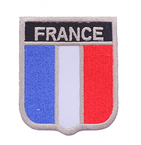 b2see Frankreich Aufnäher Aufbügler Bügelbilder Sticker Applikation Iron on Patches für Frauen Kinder Jacken Jeans Stoff Kleidung Kleider Flaggen Fahnen zum aufbügeln Frankreich 8 cm von b2see