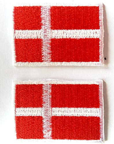 b2see Aufnäher/Patch/Applikation Landes/National Fahne/Flagge Banner/Abzeichen/Emblem/Wimpel gestickt/Bestickt Dänemark von b2see