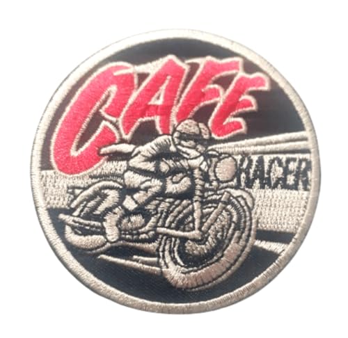 b2see Aufnäher Motorrad Aufnäher Aufbügler Cafe Racer 7 cm von b2see
