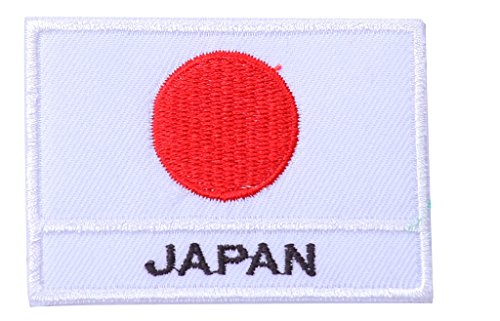 b2see Japan Aufnäher Aufbügler Bügelbilder Sticker Applikation Iron on Patches für Jacken Jeans Stoff Kleidung Kleider Flaggen Fahnen zum aufbügeln 8 x 5 cm von b2see