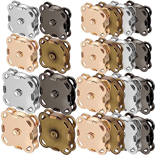 Balacoo Magnetische Knöpfe 40Pcs 14Mm&18Mm Magnetische Druckknöpfe 4 Farben Nähen Magnetische Knöpfe Für DIY Handwerk Geldbörse Kleidung (Silber Schwarz Bronze Helles) von balacoo