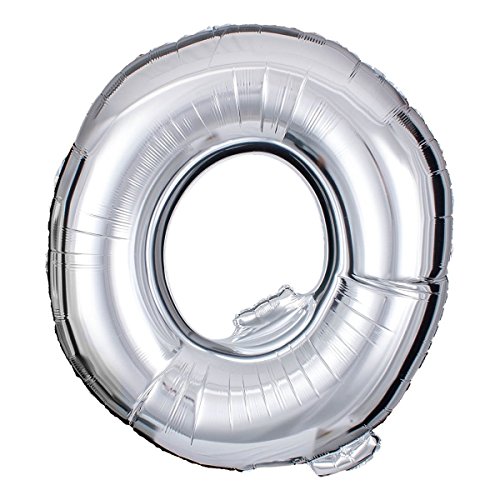 ballonfritz® Ballon Buchstabe Q in Silber - XXL 40"/102cm - Folienballons für Luft oder Helium als Geburtstag, Jubiläum, Hochzeit oder Abschluss Geschenk, Party Dekoration oder Überraschung von ballonfritz