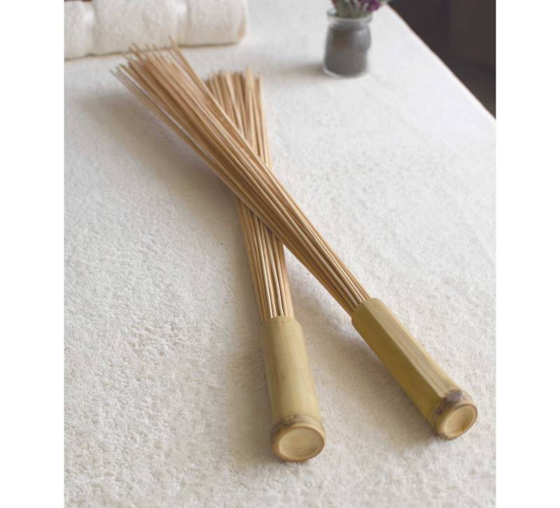 2Er-Set Massage Bambusbesen, Hammer Tapotement Sticks, Natürliches Bambus Werkzeug, Körperentspannung Werkzeuge, Weihnachtsgeschenk, Sauna Zubehör von bamboobg