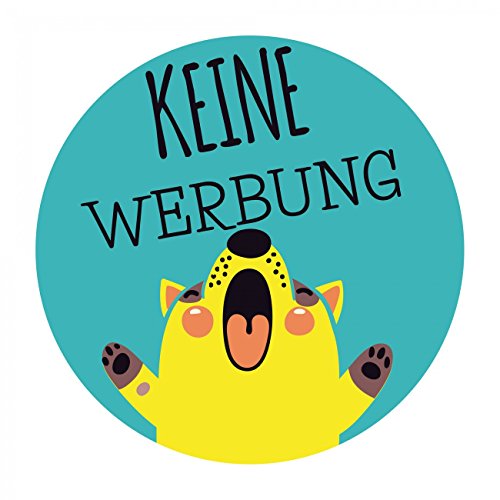 banjado® Keine Werbung Aufkleber Briefkasten/Aufkleber Keine Werbung wetterfest & UV-beständig/Sticker keine Werbung mit Motiv/Keine Werbung Aufkleber lustig von banjado