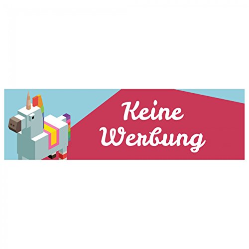 banjado® Keine Werbung Aufkleber Briefkasten/Aufkleber Keine Werbung wetterfest & UV-beständig/Sticker keine Werbung mit Motiv/Keine Werbung Aufkleber lustig von banjado