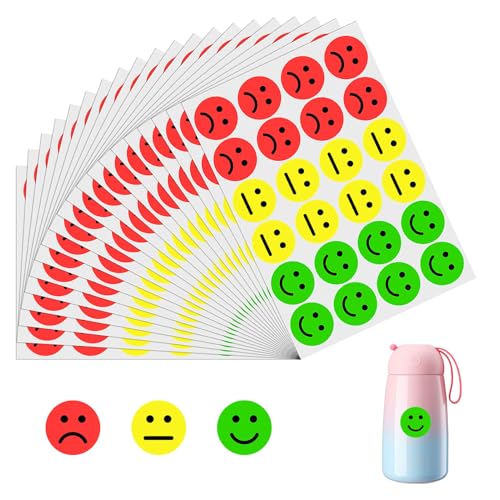 1200 Stück Smiley Aufkleber,Smiley Sticker,Emoji Sticker,Sticker Smiley,Smiley,Smi,Belohnungssticker,Stimmung Aufkleber, Für Tagebuch Moderationskarten Moderationskoffer Belohnungssticker von banjiabb