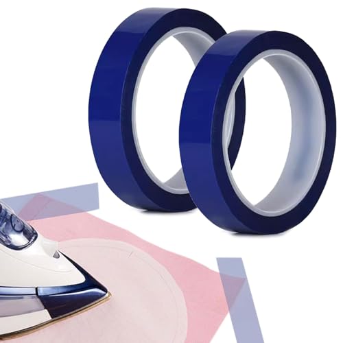 banjiabb 2 Rollen Wärmeband für Sublimation,Hitzebeständiges Klebeband 33m x 2cm,Klebeband Hitzebeständig,Hitzebeständiger Klebeband,für Elektronik Leiterplatten DIY Handwerk (Blaue Wärmebänder) von banjiabb