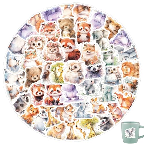 banjiabb 50 Stück Sticker Tiere,Kindle Sticker,Sticker,Sticker Kindle,Katzen Sticker,Katzensticker,Katzen Aufkleber,Sticker Katzen,Stickers,Aufkleber Tiere,Tiersticker,für Jugendliche Kind Erwachsene von banjiabb