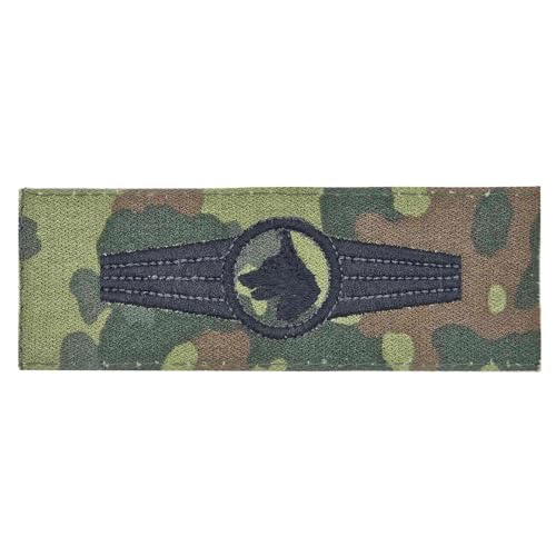 baum-m gmbh Tätigkeitsabzeichen der Bundeswehr Flecktarn mit schwarzem Stick Aufnäher Stoff-Abzeichen (Diensthundeführer) von baum-m gmbh