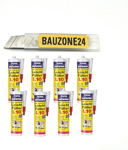 2 bis 12er Pack: Pufas pufamur Fugen und Flächen Leichtfüller L 10-310 ml (8 Stück) von bauzone24