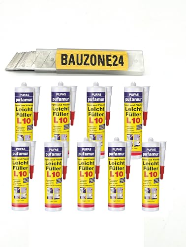 Pufas pufamur Fugen und Flächen Leichtfüller L 10 (9 Stück) 2 bis 12er Pack von bauzone24