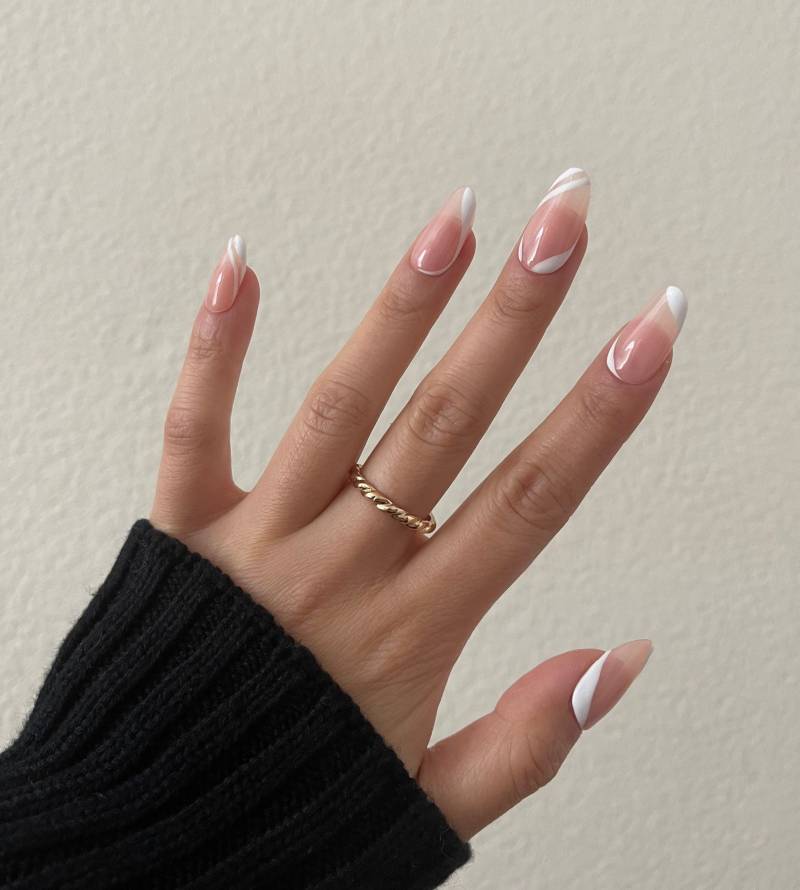 Nageldruck | Swirl Nägel Trendige Gelnägel Abstrakte von bbgnail