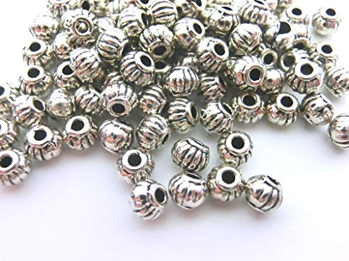 100 SPACER 5x4mm Rondell Zwischenperlen Farbe antiksilber Metallperlen #S362 von beadsvision