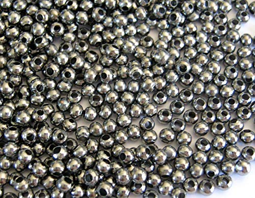 1000 SPACER METALLPERLEN Zwischenperlen ca 3mm Farbe schwarz grau #S179 von beadsvision