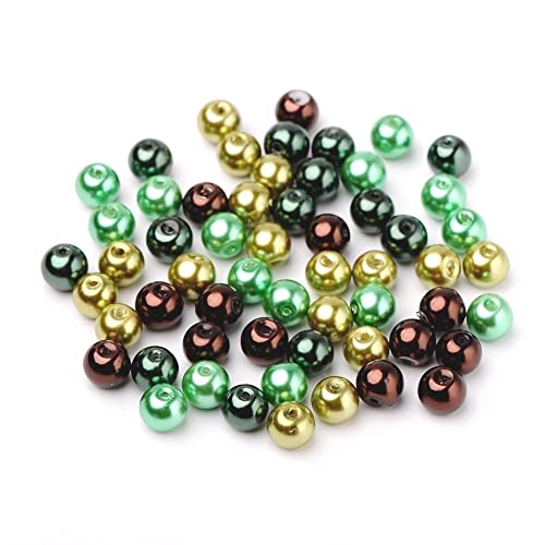 500 Glasperlen 6mm Glaswachsperlen rund bunt Mix Farbwahl Perlen zum auffädeln Schmuckherstellung (500 Glasperlen Schoko Mint Mix #7) von beadsvision