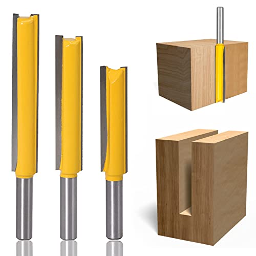 behone 3 stück 8mm Schaft Gerade Fräser Set Fräser Nutfräser Holzfräser Holz Fräser Schneiden Nutfräsen Nutfräser Holzfräser Fräser Holzfräser Werkzeug-Set von behone