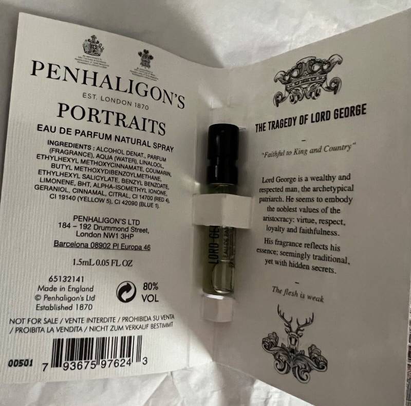 Penhaligon's The Tragedy Of Lord George Edp Probe 1, 5 Ml Neu von belfontantiques