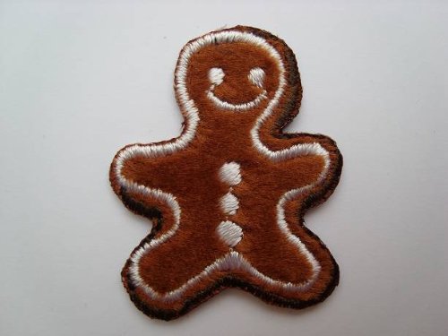 Pfefferkuchen 3 cm * 3,9 cm Bügelbild Lebkuchen Süßigkeit Weihnachten Aufnäher Applikation von belldessa