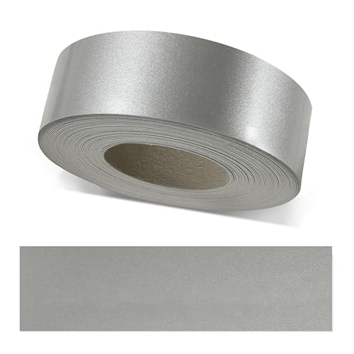 ben+camilla.com Kantenumleimer zum Aufbügeln | Edelstahl Glanz 30 mm x 10 m Rolle (glänzend Silber Metallic) | Premium Qualität für professionelle Ergebnisse | Kantenschutz von ben+camilla.com