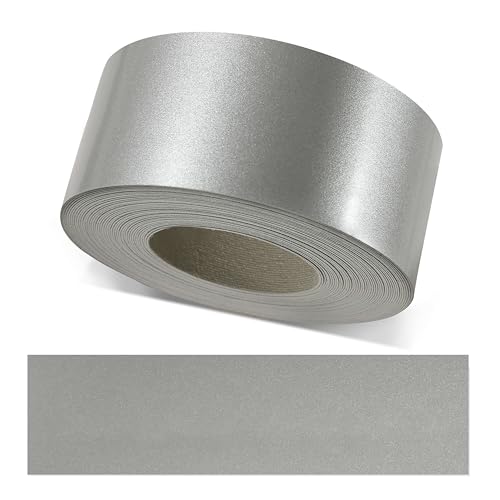 ben+camilla.com Kantenumleimer zum Aufbügeln | Edelstahl Glanz 45 mm x 10 m Rolle (glänzend Silber Metallic) | Premium Qualität für professionelle Ergebnisse | Kantenschutz von ben+camilla.com