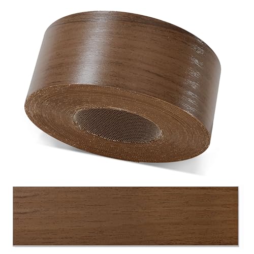 ben+camilla.com Kantenumleimer zum Aufbügeln | Nussbaum Pore 45 mm x 10 m Rolle (matt mit Struktur) | Premium Qualität für professionelle Ergebnisse | Kantenschutz von ben+camilla.com