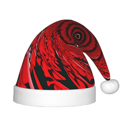 Berbo Weihnachtshut mit Spirale mit roten Blumen, Weihnachtsmann-Hut für Kinder, niedliches Accessoire für Weihnachten, Neujahr, Feiertage von berbo