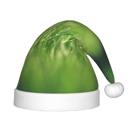 berbo - Festliche Weihnachtsmütze für Kinder, Weihnachtszubehör, weich, warm, für Jungen und Mädchen (4-12 Jahre) HD Green Nature von berbo