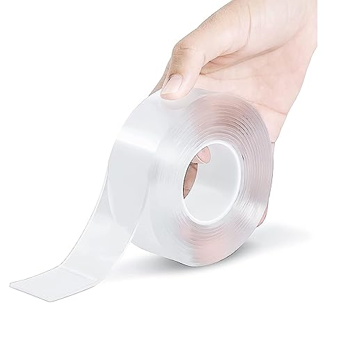 betensh 10 Meter Doppelseitiges Klebeband strapazierfähig spurlos abnehmbar wiederverwendbar Extra Stark Nano Tape Beidseitiges Klebeband Abwaschbar für Teppich Zuhause oder Büro von betensh