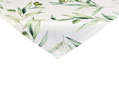 Tischdecke, Mitteldecke Olive ca. 60x60 cm – beties Italy Collection 100 % Baumwolle – Premium Qualität – weiß mit grünen Oliven und zart goldenen Details Tischdecke, Mitteldecke Olive ca. 60x60 cm – beties Italy Collection 100 % Baumwolle – Premium Qualität – weiß mit grünen Oliven und zart goldenen Details von beties